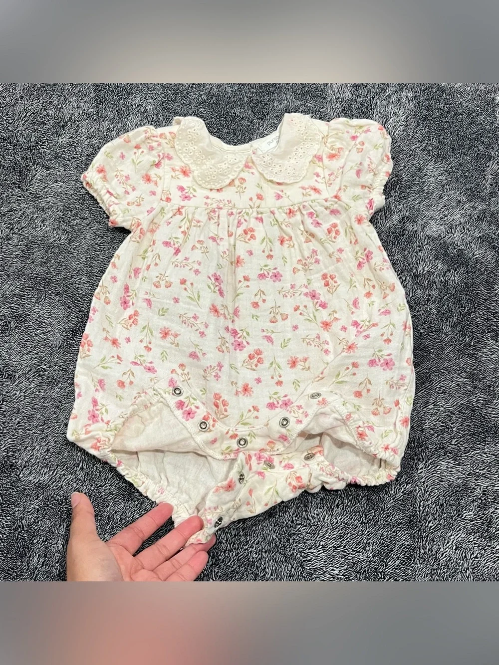 Purebaby Seaside Floral-print Romper size 0-3